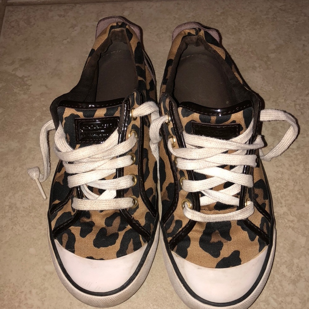 Women’s Coach cheetah tennis shoes - Size 5 1/2